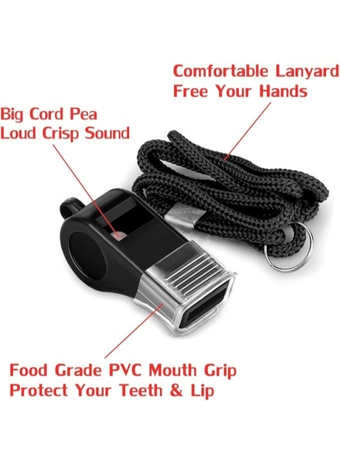 HOMESTAR 2 Packs Plastic Sports Whistles with Lanyard, Loud Crisp Sound Whistle Ideal for Coaches, Referees, and Officials - Image 2